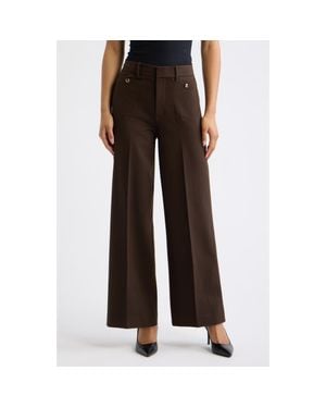 FRAME The Pixie Slim Fit Palazzo Pants - Brown