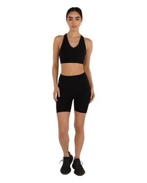 Rebody Active Hybrid Fleece Biker Shorts High Waist 6 - Black