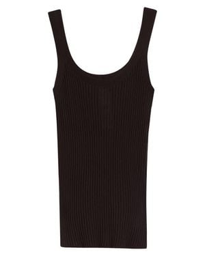Akris Punto Twisted Rib Cotton Tank - Black