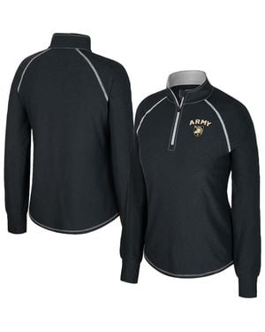 Colosseum Athletics Army Knights Bikram Raglan Quarter-Zip Top - Black