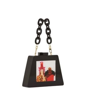 LarAllan Kiki & Aiko Acrylic Dinner Clutch - White