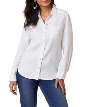 Tommy Bahama Coastalina Linen Button-Up Shirt - White