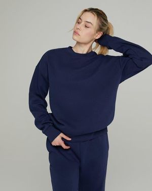 IVL COLLECTIVE French Terry Crew Sweatshirt - Blue