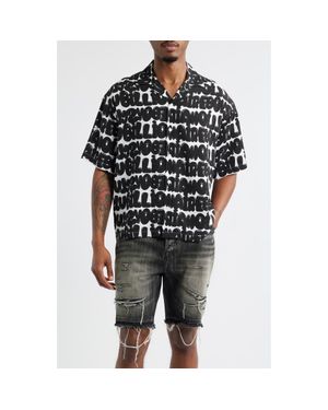 BBCICECREAM Bb Billi Allover Logo Print Camp Shirt - Black