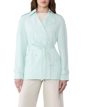 SOIA & KYO Medina Double Breasted Water Repellent Jacket - Blue