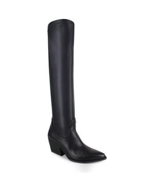 Zigi Betty Water Resistant Knee High Western Boot - Black