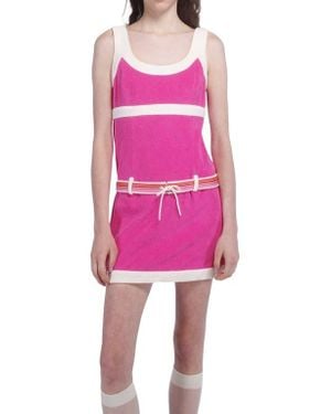 Anna Sui Cabana Terry Belted Dress - Pink