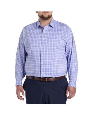 Synrgy by DXL Plaid Dress Shirt - Blue