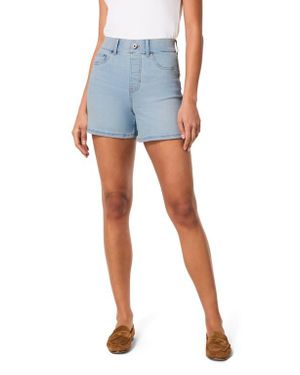 Spanx Pull-On High Waist Denim Shorts - Blue