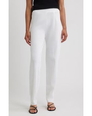 Misook Nancy Regular Straight Leg Pants - White