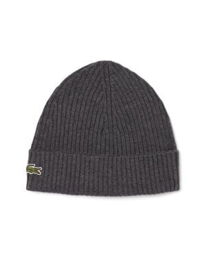 Lacoste Wool Cuff Beanie - Gray