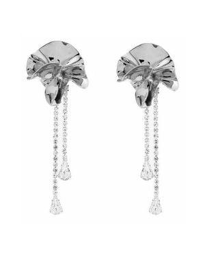 Sterling King Sylvia Crystal Drop Earrings - Metallic