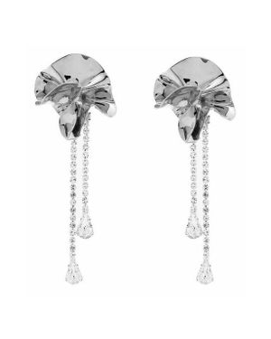 Sterling King Sylvia Crystal Drop Earrings - Metallic