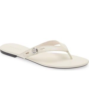 Tory Burch Romy Leather Thong Sandal - White