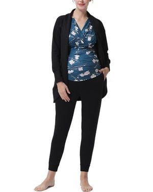 Kimi + Kai Josie Maternity Nursing 3-Piece Lounge Set - Black