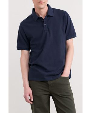 Seasalt Cornwall Balefire Organic Cotton Polo - Blue