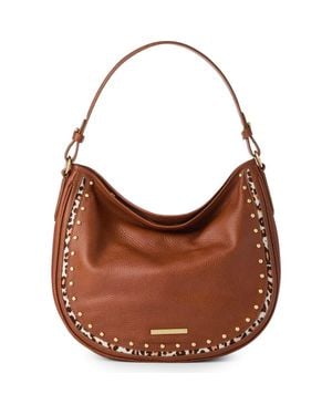 Brahmin Small Kathleen Leather & Genuine Calf Hair Shoulder Bag - Brown
