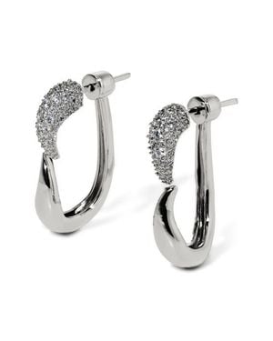 Nadri Pisa Front/Back Earrings - Black