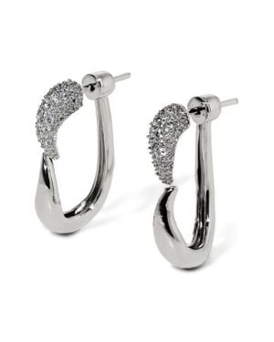 Nadri Pisa Front/Back Earrings - Black