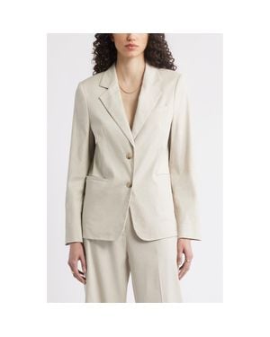 Nordstrom The Liv Linen Blend Boyfriend Blazer - Natural