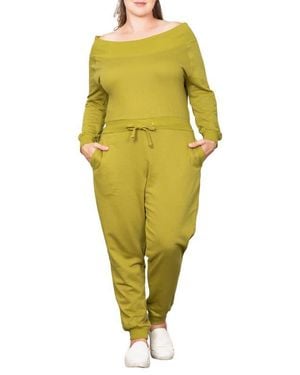 Standards & Practices Off-The-Shoulder Jumpsuit - Yellow