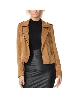 Kimi + Kai Willa Faux Suede Moto Jacket - Black