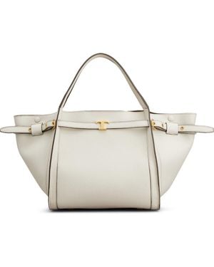 Tod's Tim Leather Shopper Bag - White