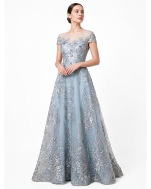 LARA New York Beautiful Lace Applique A-Line Ball Gown - Purple