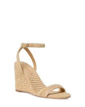 Loeffler Randall Gavi Ankle Strap Wedge Sandal - Natural