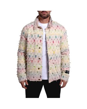 Maceoo Ascension 0013 Lined Denim Jacket - Brown