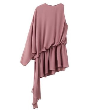 Mango Grace One-Shoulder Minidress - Red