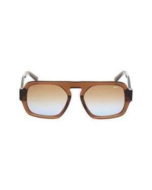 Abercrombie & Fitch 53Mm Gradient Navigator Sunglasses - Natural