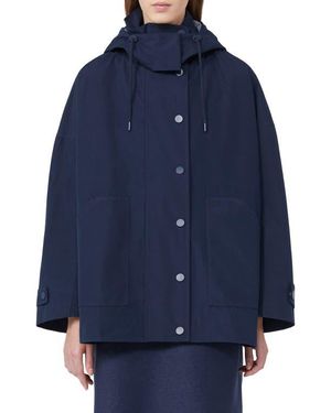 MM by Max Mara Labbro Hooded Raincoat - Blue