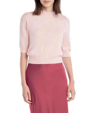 FAVORITE DAUGHTER The Bonnie Mock Neck Cashmere Sweater - Red
