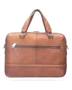 Frye Nash Leather Briefcase - Brown