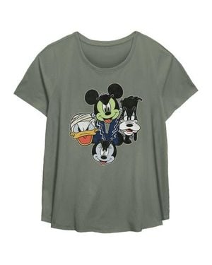Mickey & Friends Halloween Group Faces T-Shirt - Gray