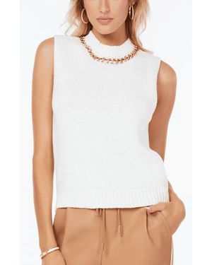 Bishop + Young Savoy Chain Detail Sweater Tank - White