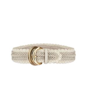 Sam Edelman Woven Leather & Raffia Wide Belt - Multicolor