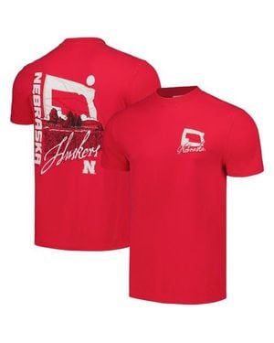 Image One Nebraska Huskers Hyper Local Farming Flag Skyline T-Shirt - Red