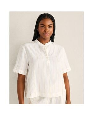 Haven Well Within Silky Linen Blend Top - White