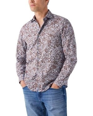 Robert Talbott Reynolds Floral Paisley Print Shirt - Purple
