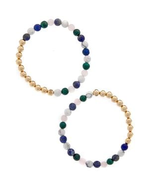 The Healer's Collection N91 Mental Focus Set Of 2 Healer's Bracelets - Metallic