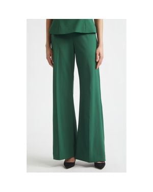 Carolina Herrera Diane High Waist Wide Leg Pants - Green