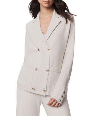 Splendid Hannah Double Breasted Sweater Blazer - White