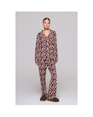 Crickle Daisy Cowgirl Long Pajama Set - White
