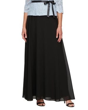 Alex Evenings Full Chiffon Skirt - Black