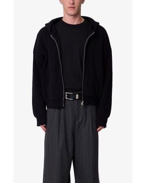 MNML Hooded Zip Cardigan - Black
