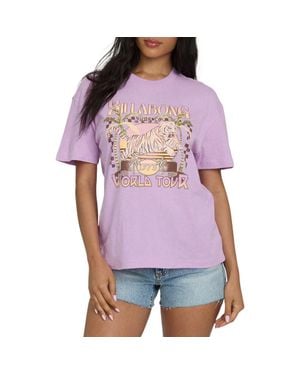 Billabong Reach High Oversize Graphic T-Shirt - Purple