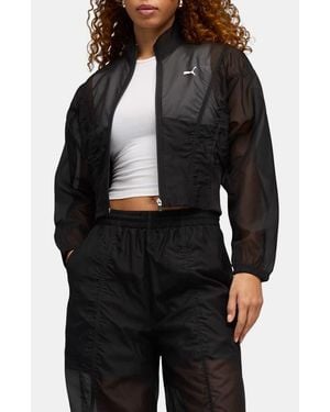 PUMA Dare To Water Repellent Sheer Jacket - Black
