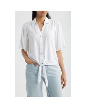 Beach Lunch Lounge Roxanna Tie Hem Shirt - White